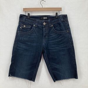 Mek Denim Cutoff Shorts Mens‎ 34 Vegas Bootcut Dark Wash Blue Denim Grunge Y2K